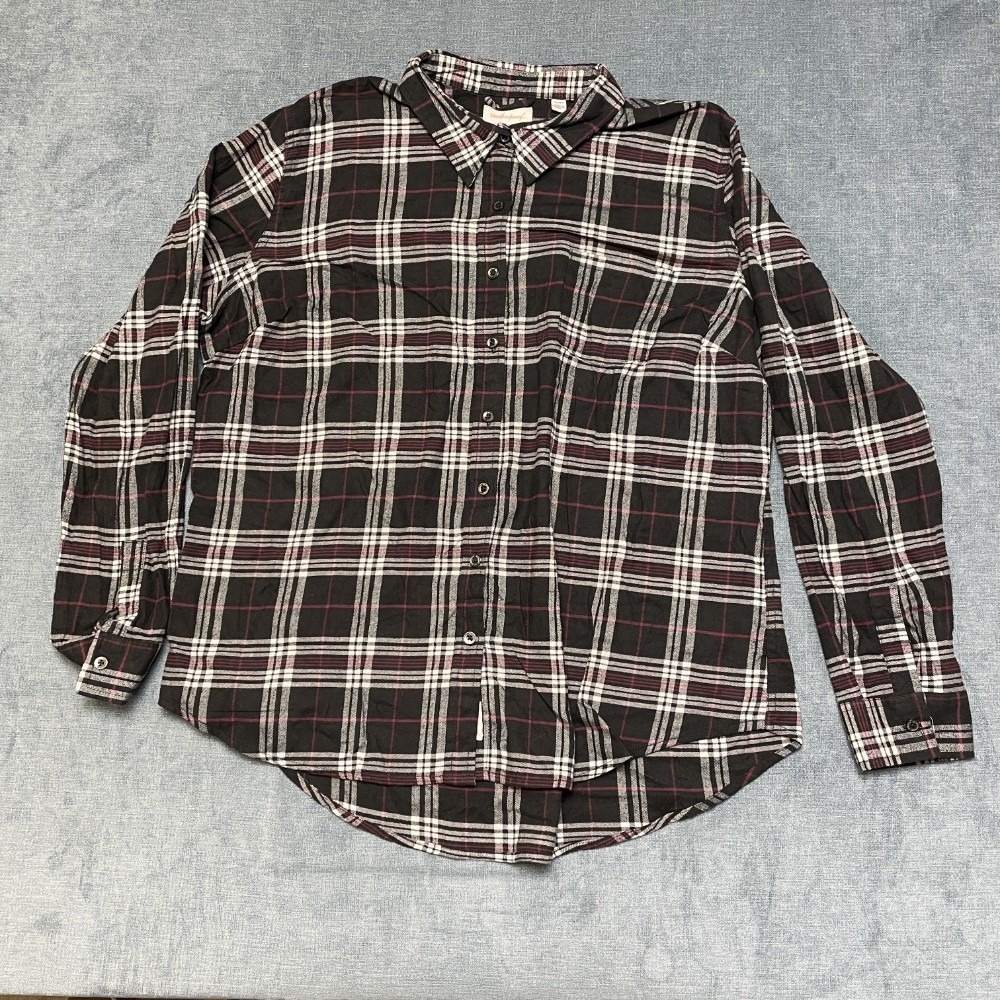 Weatherproof Vintage Comfort Stretch Flannel Shirt Womens XL Multicolor Plaid